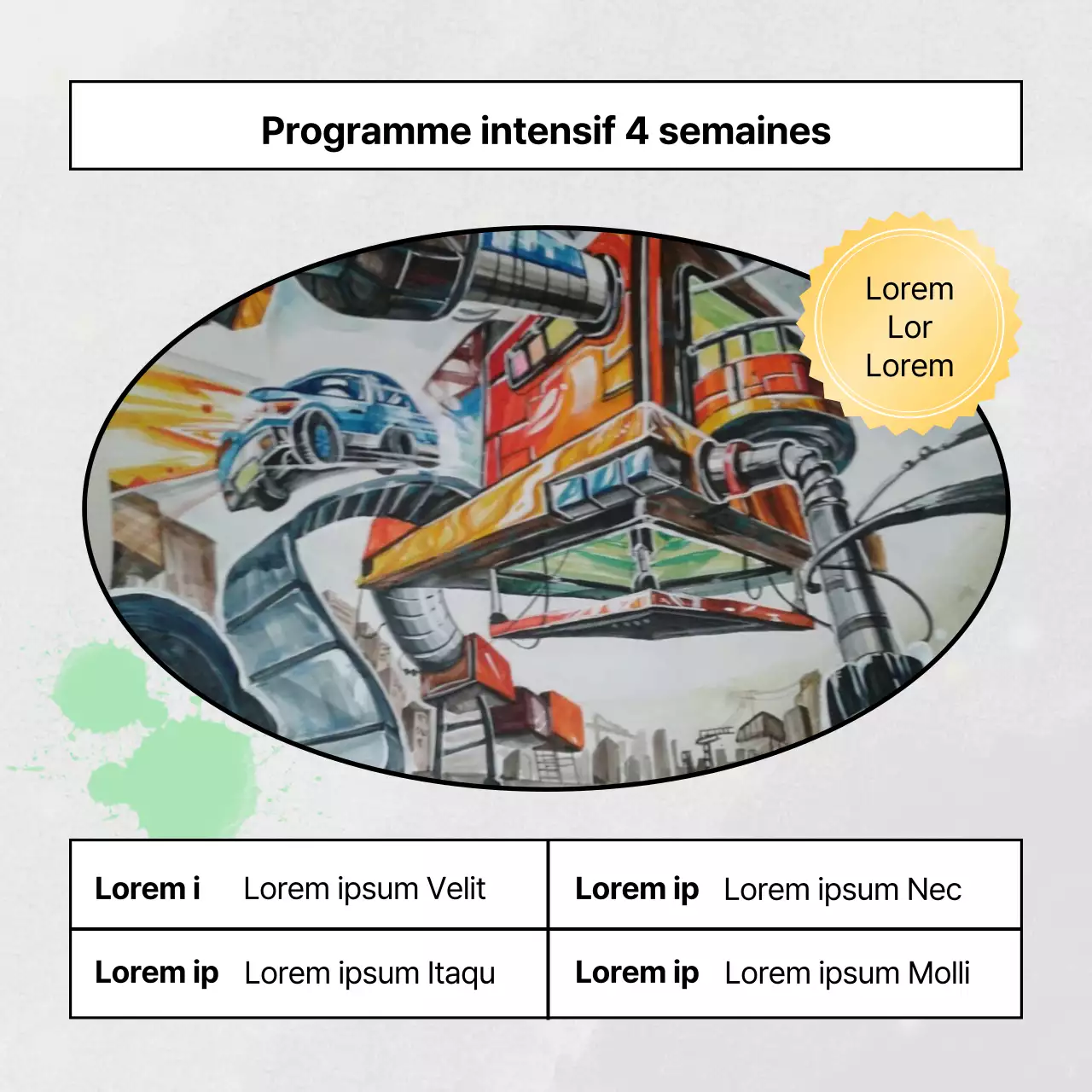 Examen d'entrée gris et simple promotion des conférences des écoles d'art