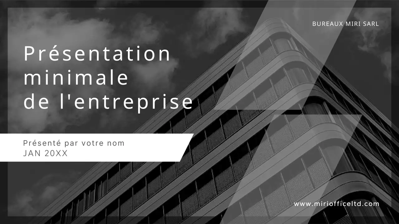Proposition d'affaires moderne en noir et blanc