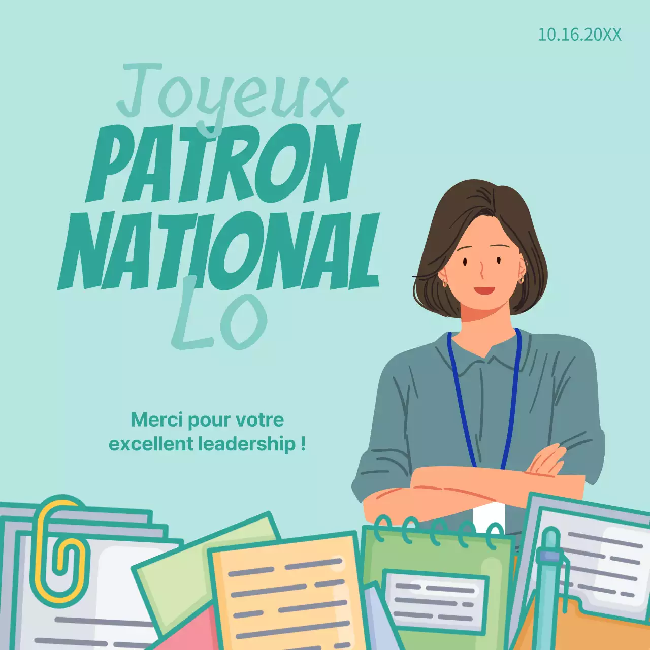 Publicité simple de la Monnaie pour la Journée nationale des patrons