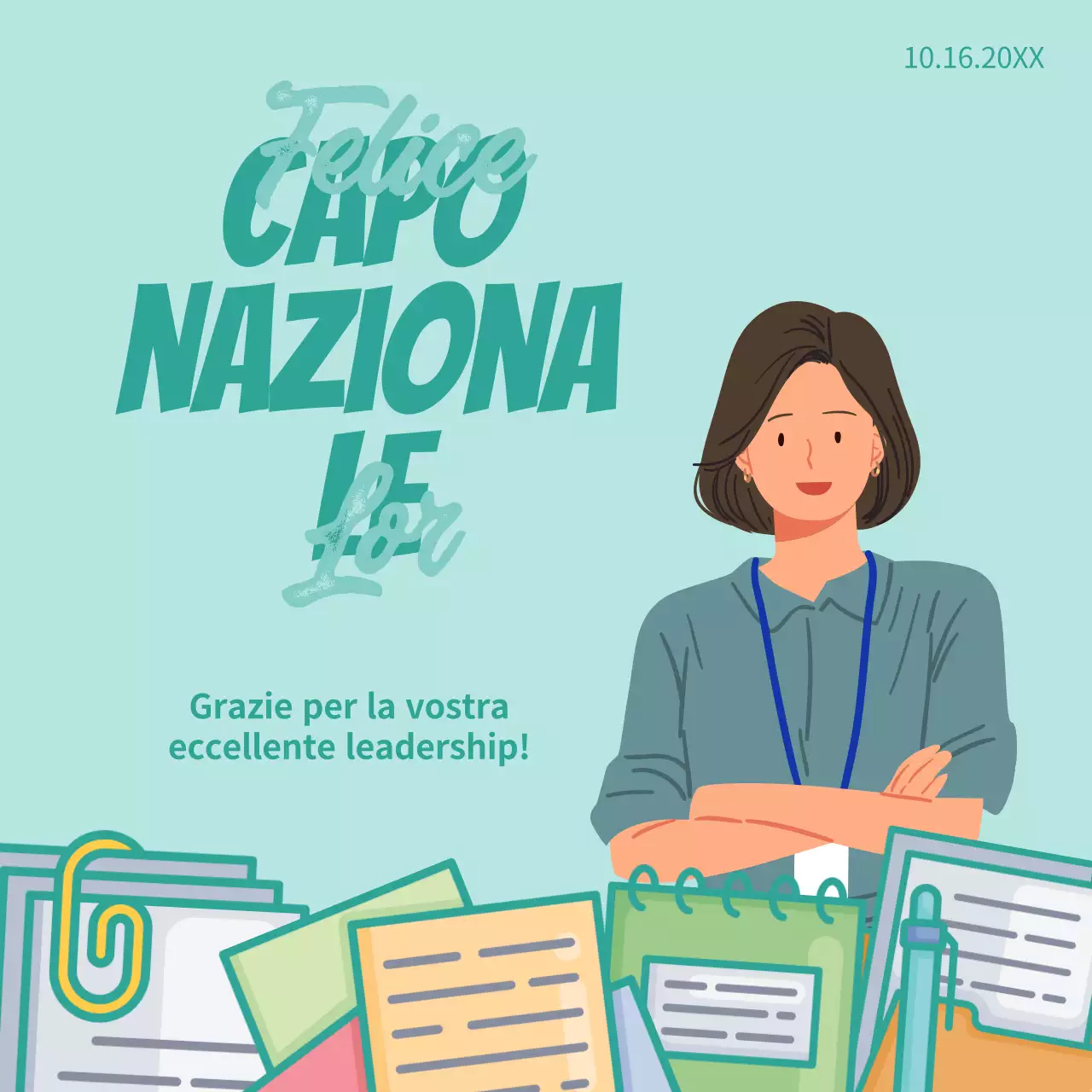 Pubblicità semplice della Zecca per la Giornata Nazionale del Capo