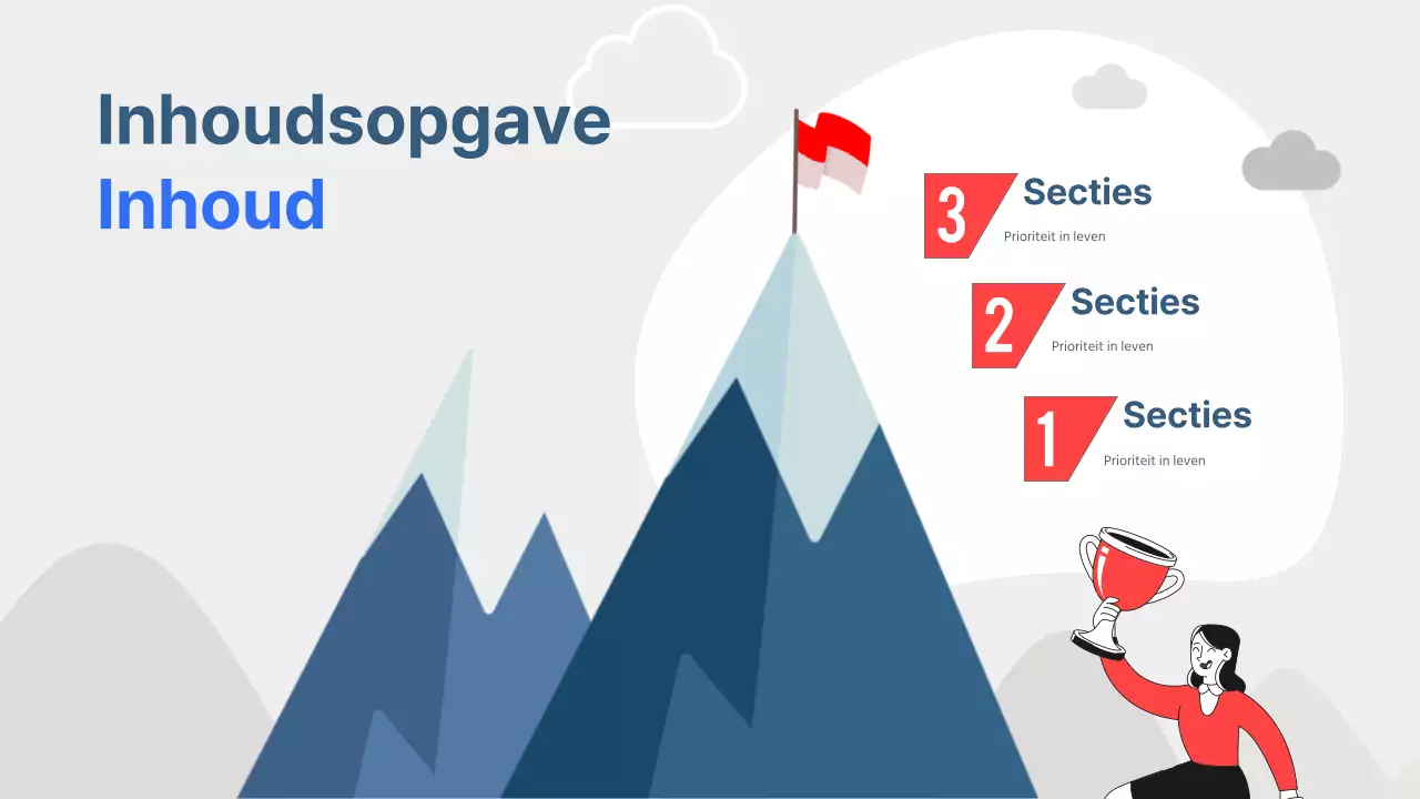 Rood en Marine Eenvoudige Doelen en Doelstellingen voorstel