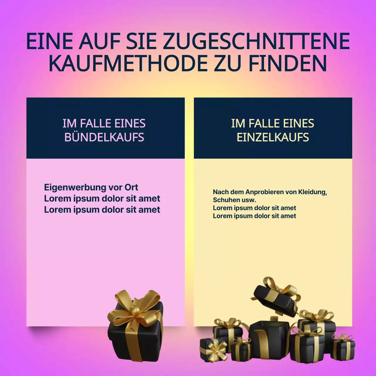 Navy und Pink Trendy Black Friday Werbung