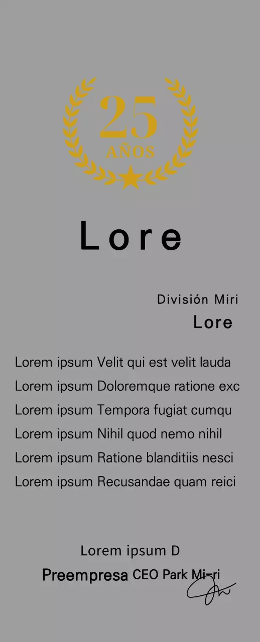 Placa de longevidad con laureles y estrellas dorados