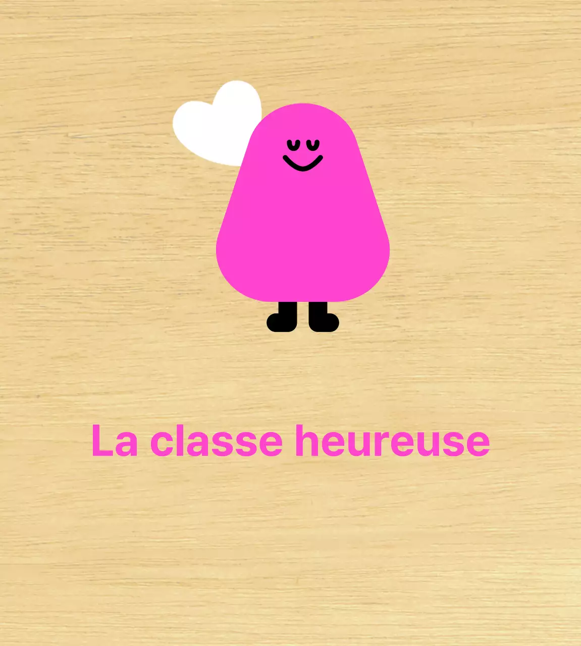 Guide illustré des personnages roses pour la classe de maternelle