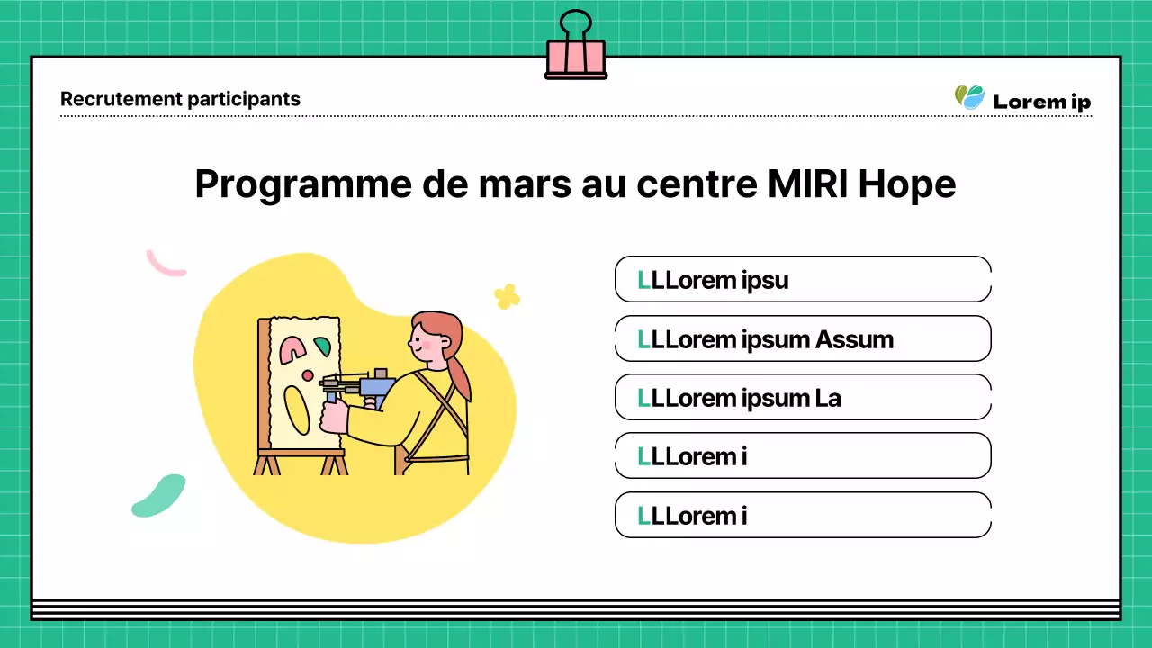 Un guide de recrutement kitsch, vert et jaune, pour votre programme
