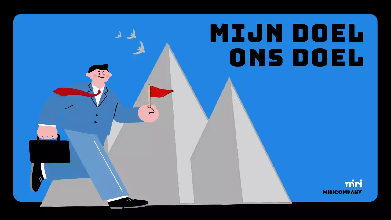 Blauw en zwart eenvoudige doelen en doelstellingen planvoorstel