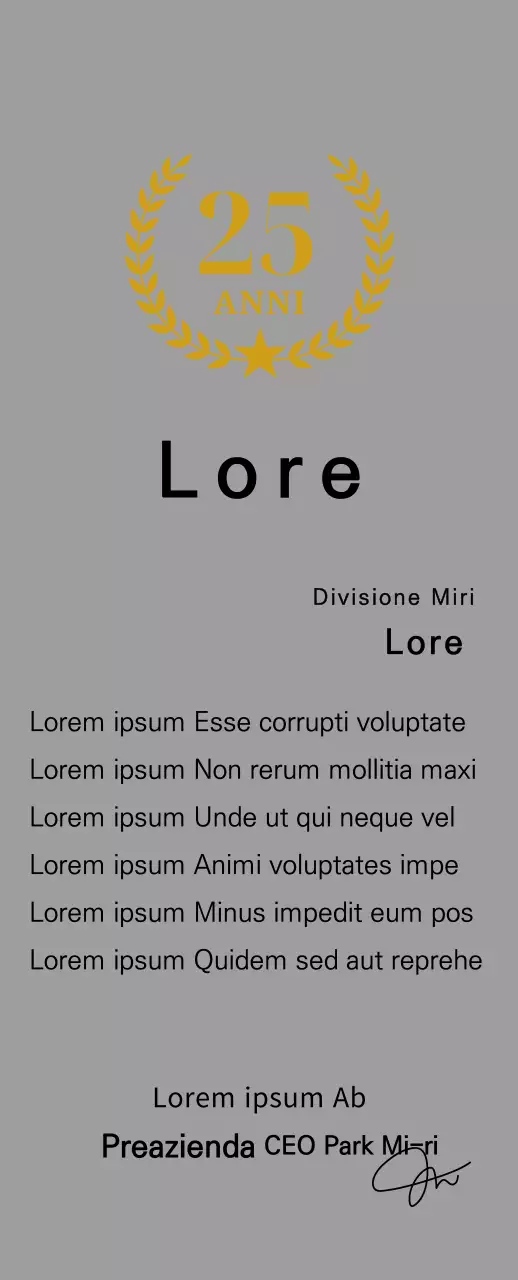 Targa di longevità con allori e stelle d'oro