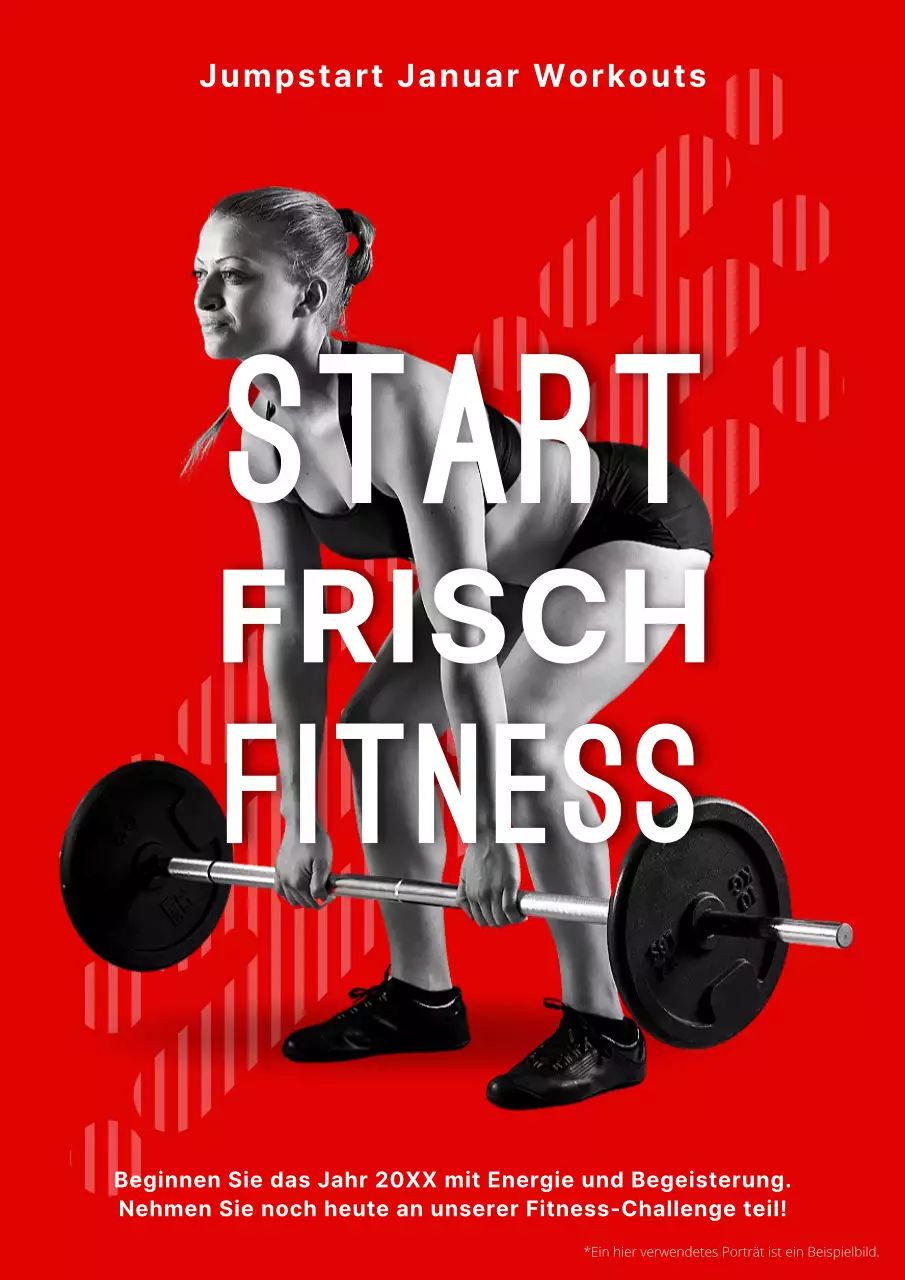 Rot und Schwarz Trendy Gym Werbung
