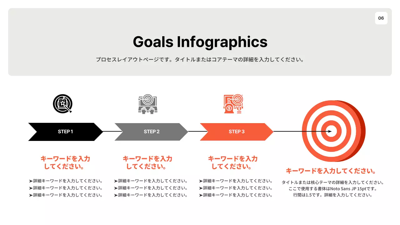 オレンジ モダン プラン プレゼンテーション