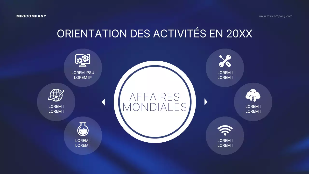 Présentation de l'assemblée générale sur fond indigo