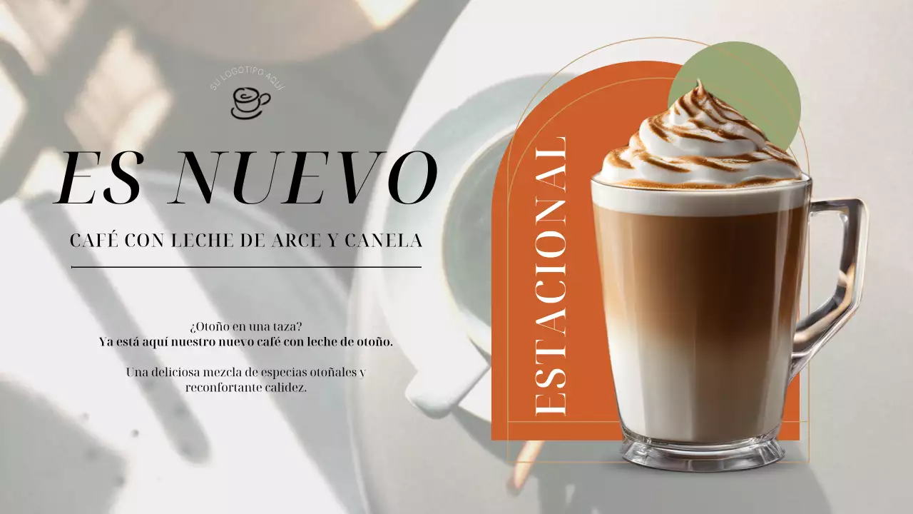 Planificador de publicidad de tiendas elegantes en verde y naranja