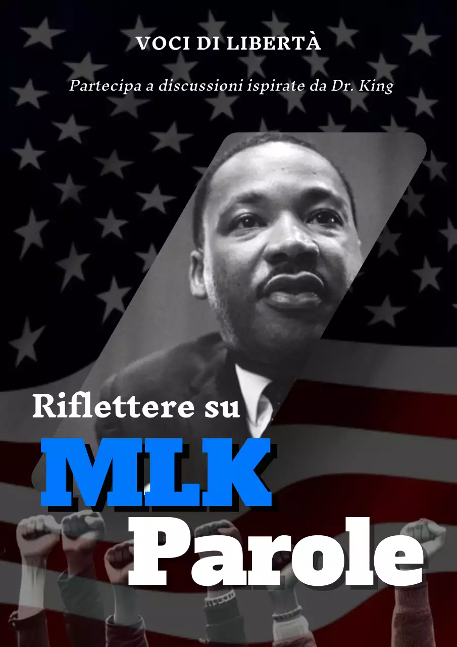 Pubblicità classica in bianco e nero della celebrazione del Martin Luther King Day