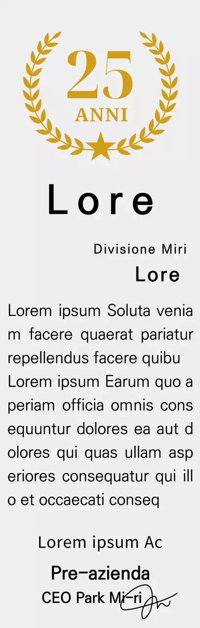 Targa di longevità con allori e stelle d'oro