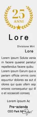 Targa di longevità con allori e stelle d'oro