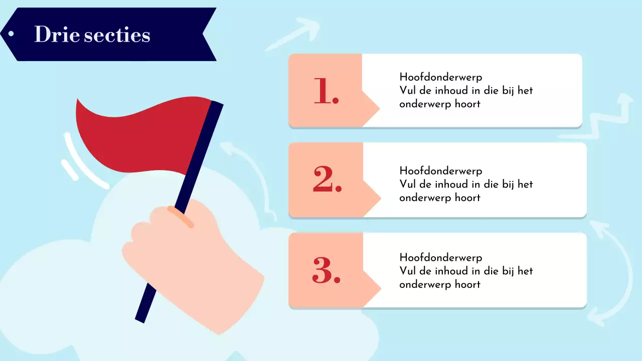 Navy en Hemelsblauwe trendy Doelenplanner