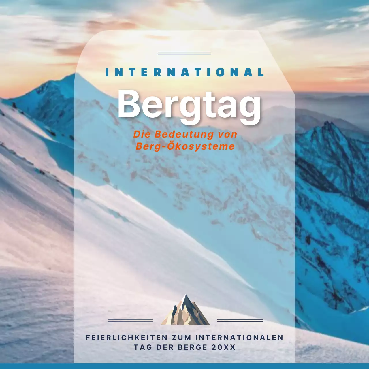 Blue Modern Mountain Day Werbung