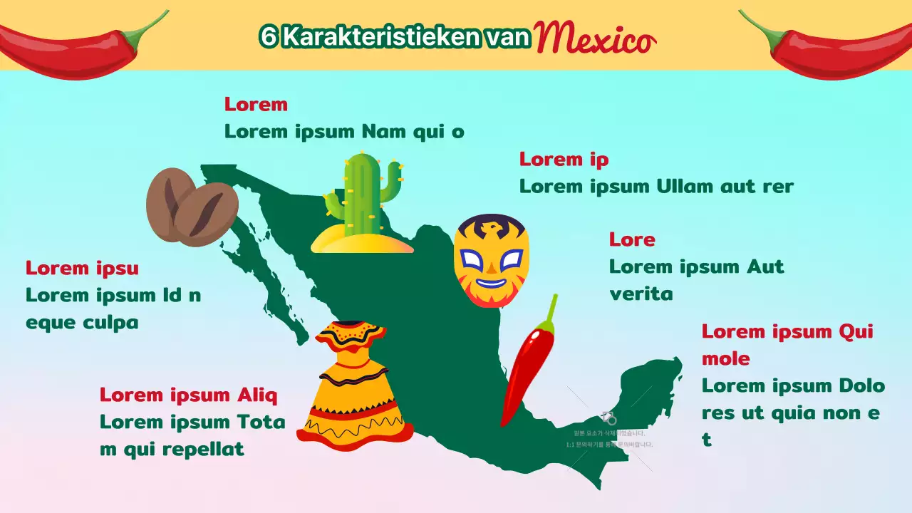 Rood en Groen Trendy Over Mexico introductie