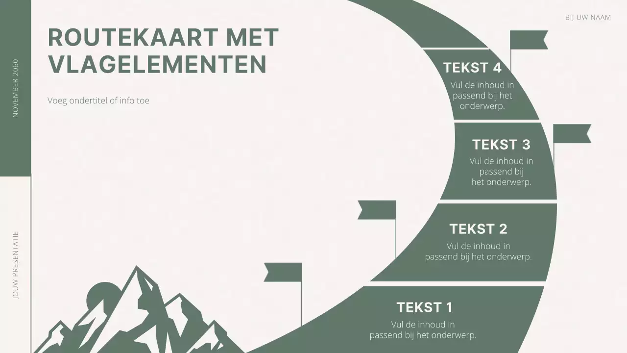 Groen en wit voorstel voor minimale doelen en doelstellingen
