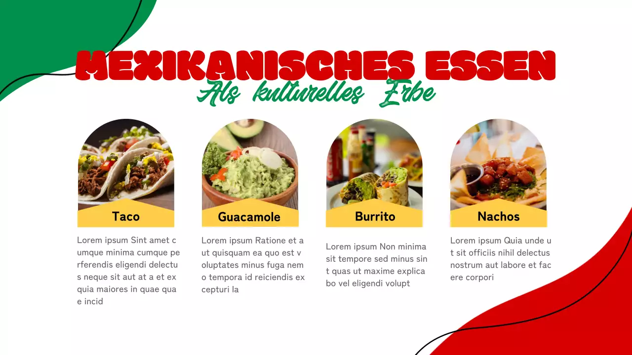 Gelbe einfache Einführungsmaterialien für Mexiko