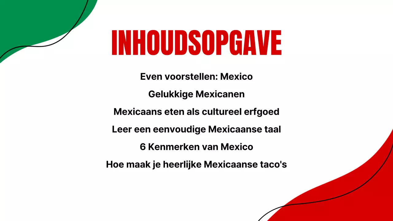 Gele Eenvoudige Introductie Mexico Trainingsmaterialen