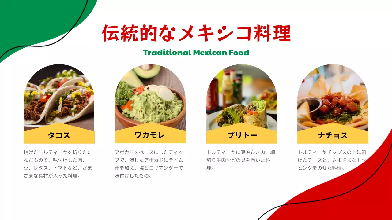 カラフル 楽しい メキシコ パンフレット プレゼンテーション