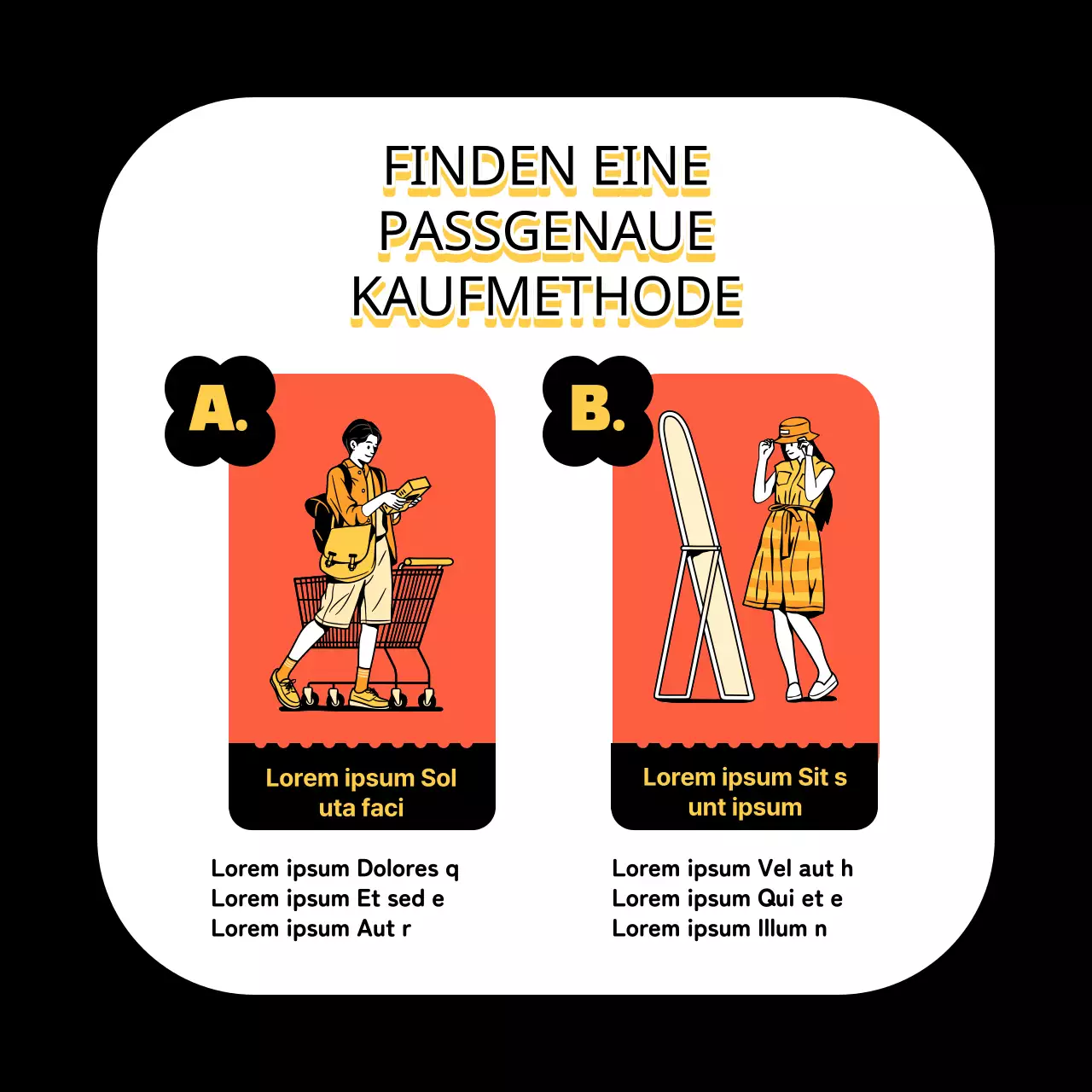 Gelb und Schwarz Trendy Black Friday Deals Anzeige