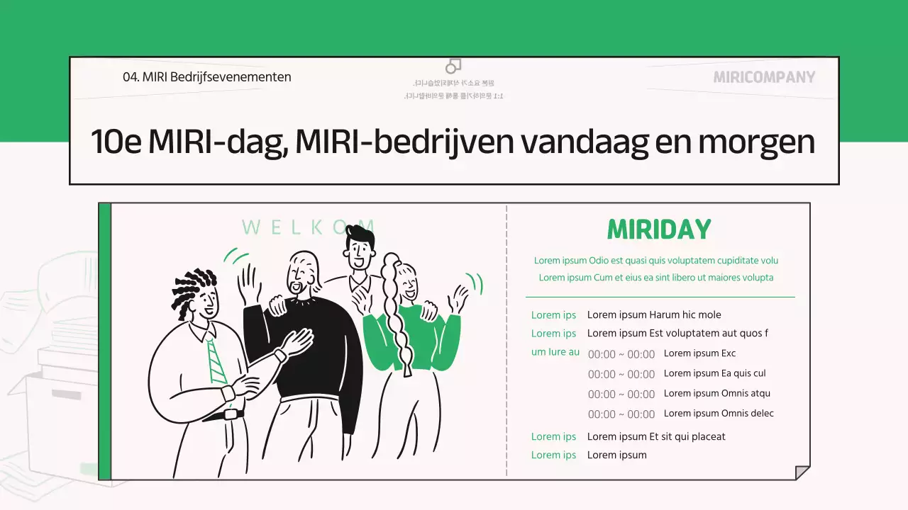 Over de groene, moderne maandelijkse nieuwsbrief voor bedrijven