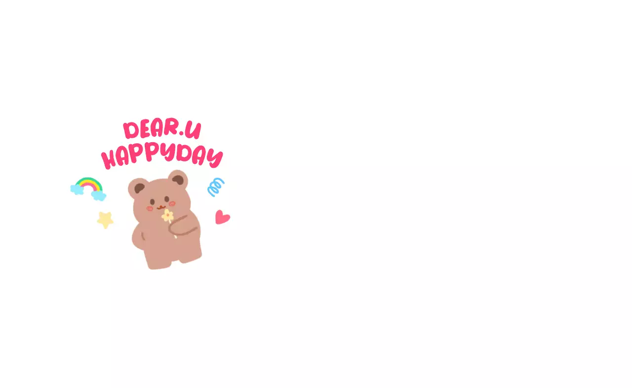 かわいいコンセプトのイラストとテキストが入ったパーソナルグッズ。