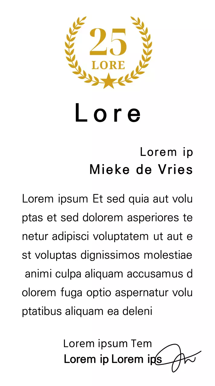 Langleven plaquette met gouden lauweren en sterren