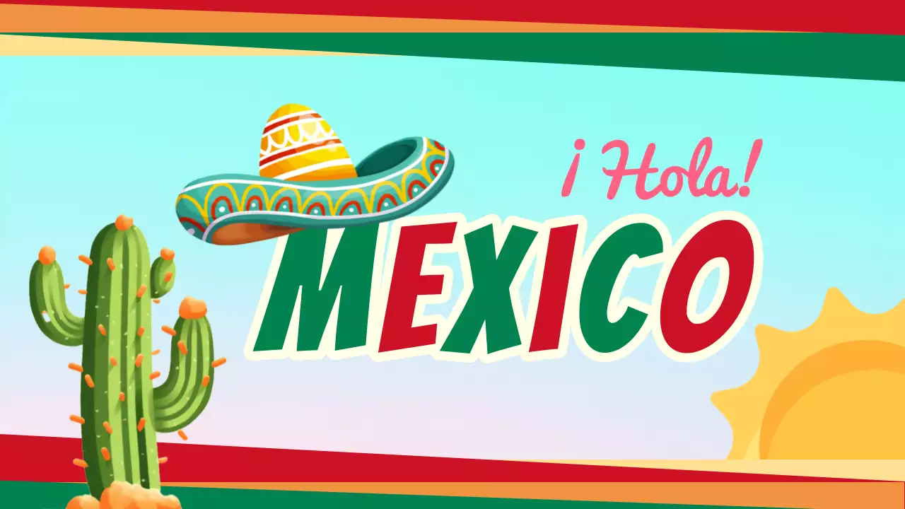 Rood en Groen Trendy Over Mexico introductie