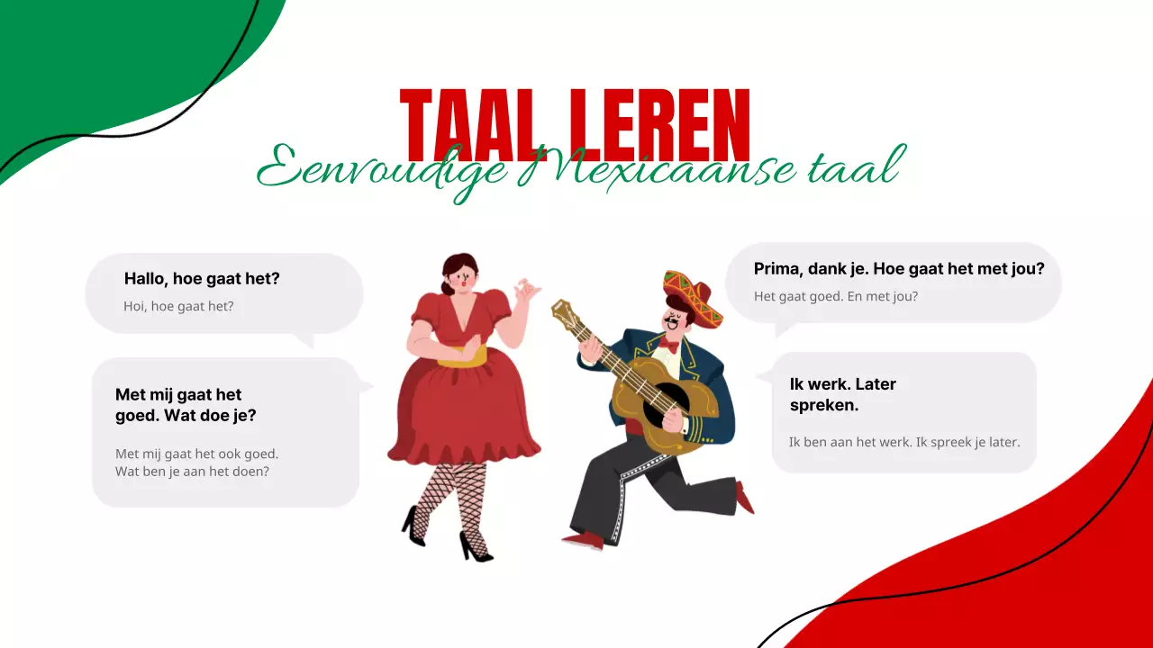 Gele Eenvoudige Introductie Mexico Trainingsmaterialen