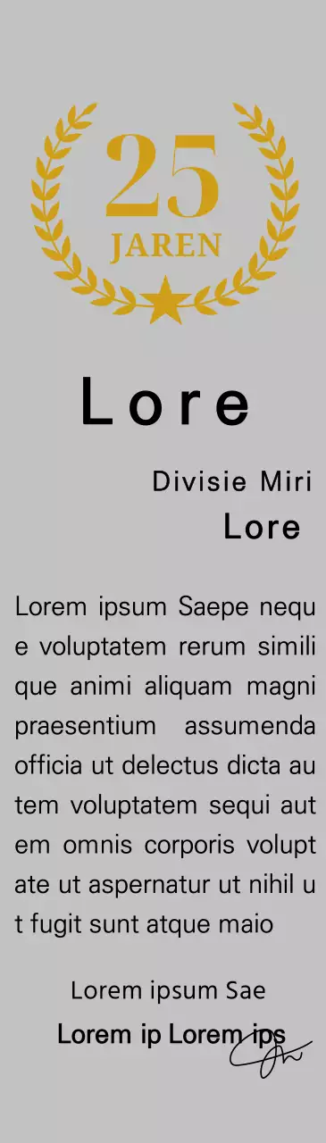 Langleven plaquette met gouden lauweren en sterren