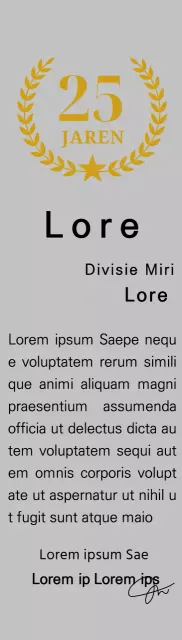 Langleven plaquette met gouden lauweren en sterren