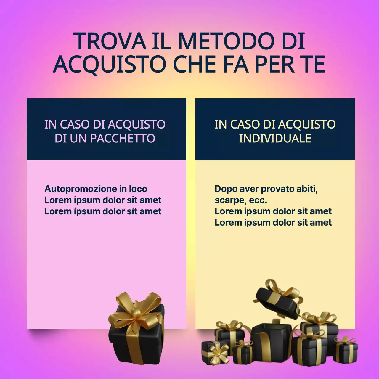 Pubblicità trendy del venerdì nero in blu e rosa