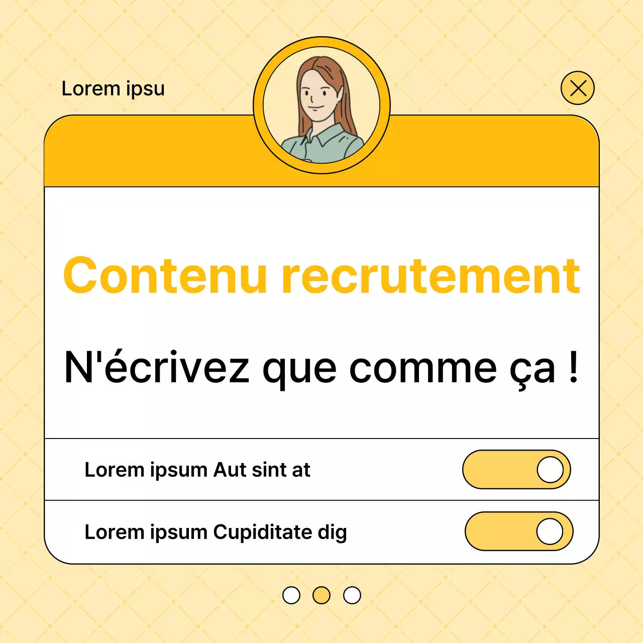Le contenu simple l'emporte dans le billet jaune