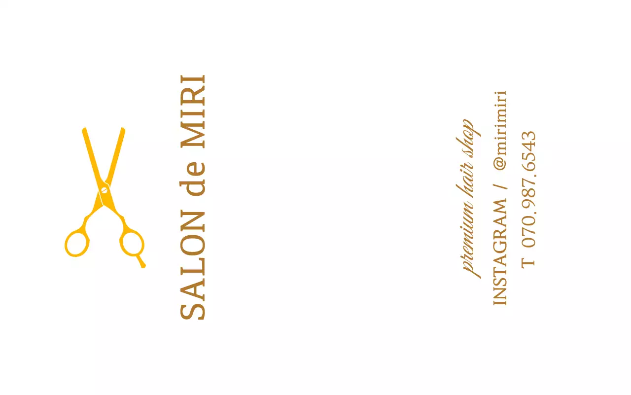 ラインイラストの高級感のある美容室PR記念