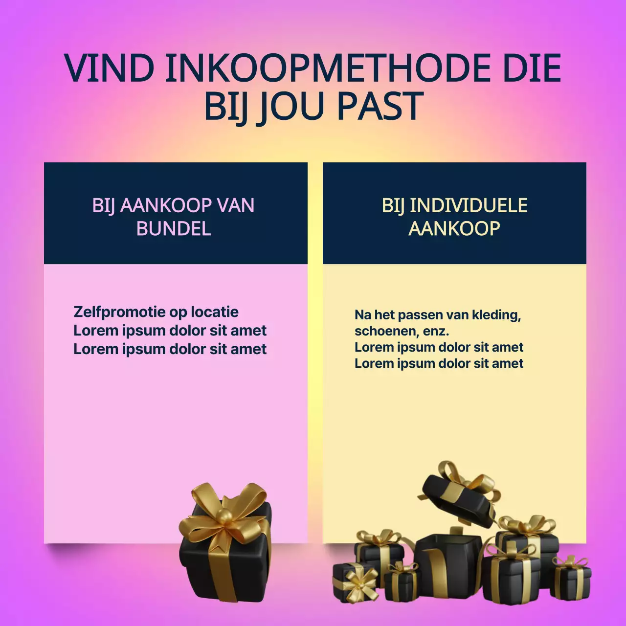 Navy en Roze Trendy Black Friday reclame