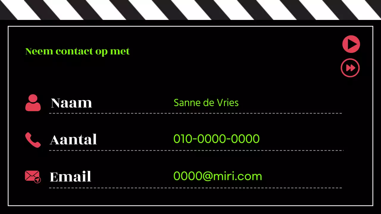 Black & Neon trendy Channel Content Plan voorstel