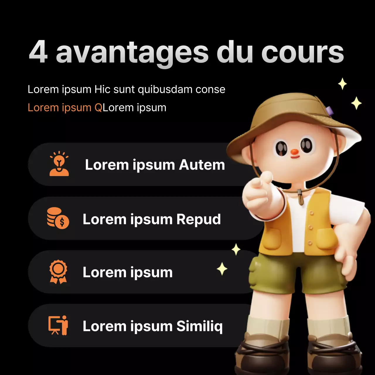 Promouvoir le recrutement en noir et orange