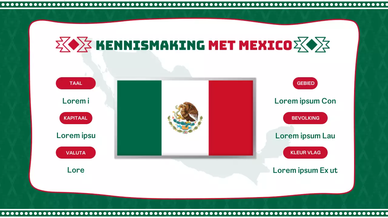 Een inleiding tot groen en rood geometrisch Mexico