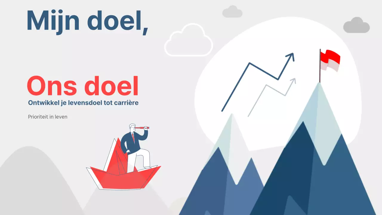 Rood en Marine Eenvoudige Doelen en Doelstellingen voorstel