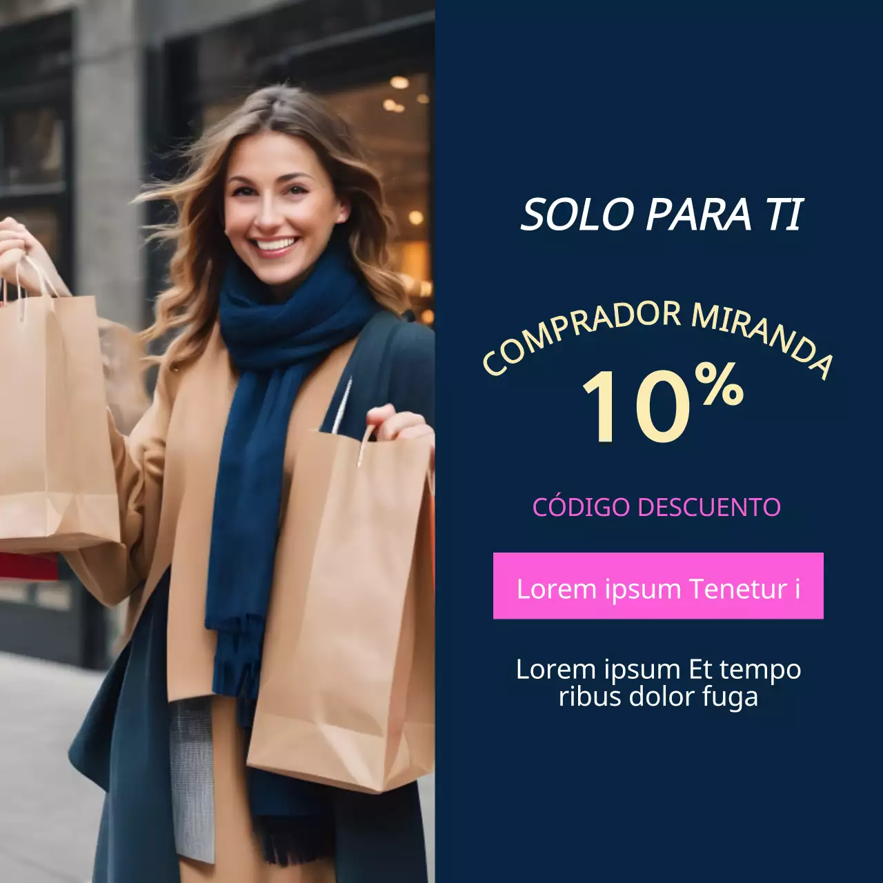 Azul marino y rosa de moda Black Friday publicidad