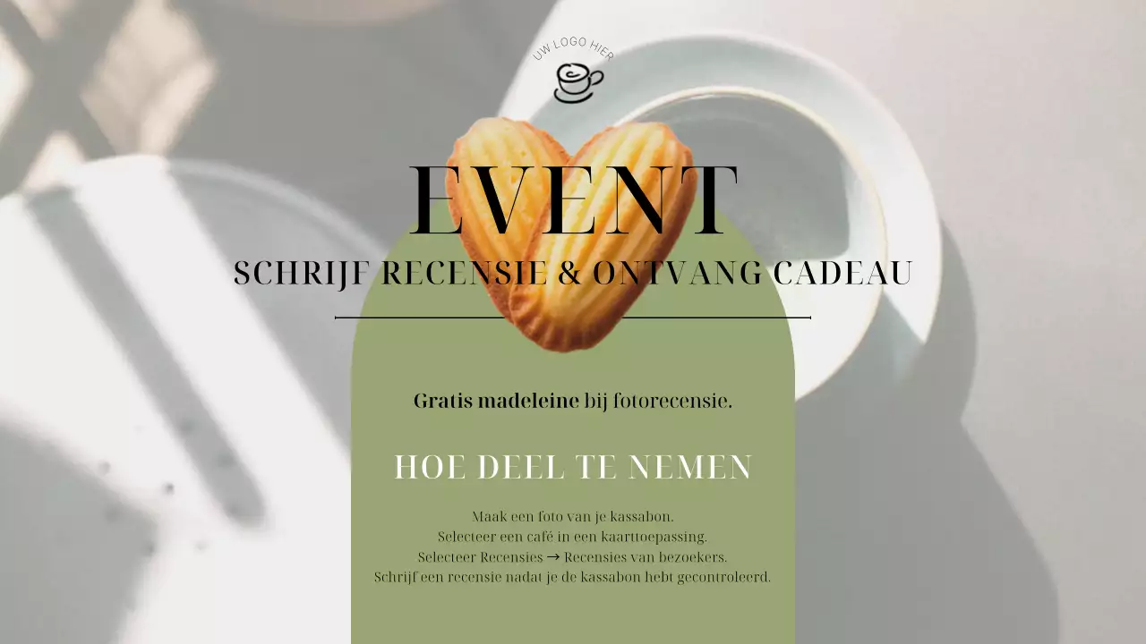 Groen en Oranje Elegante Winkelreclame Planner