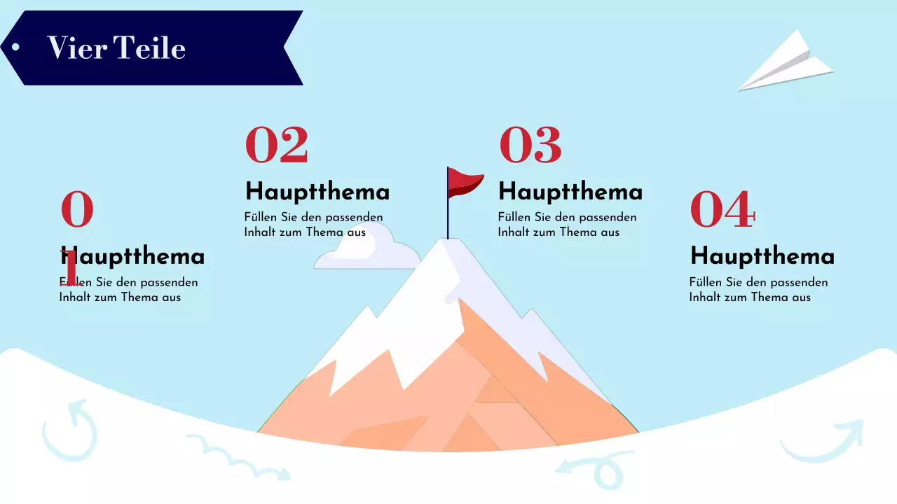 Marineblauer und himmelblauer trendiger Ziele- und Zielsetzungsplaner
