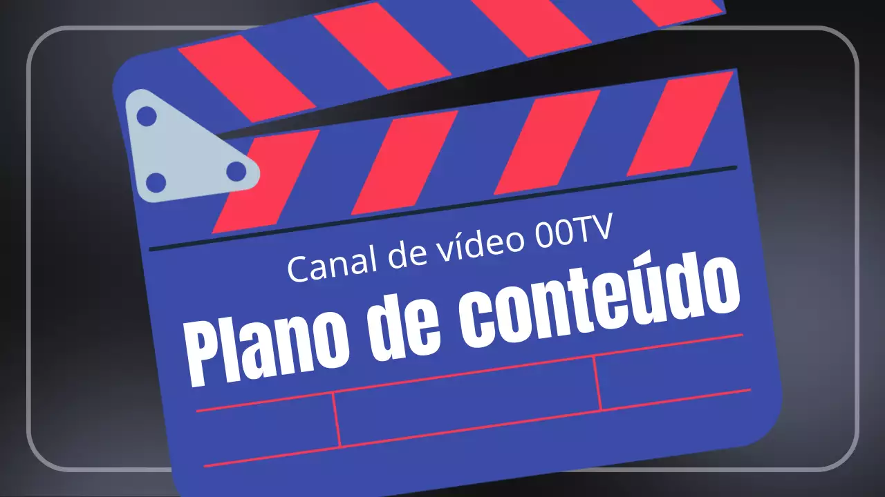 Plano de conteúdo de vídeo [Proposta de planeamento de conteúdo de vídeo em preto e azul