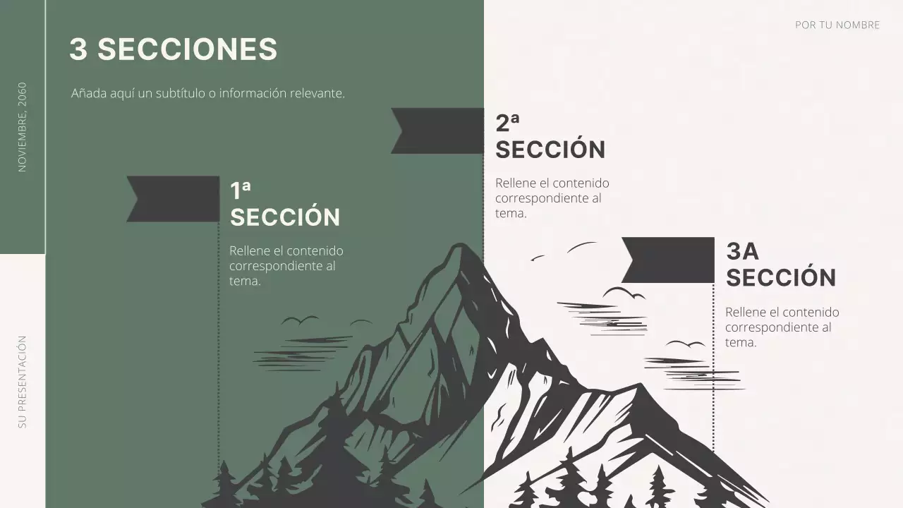 Propuesta de metas y objetivos mínimos en blanco y verde