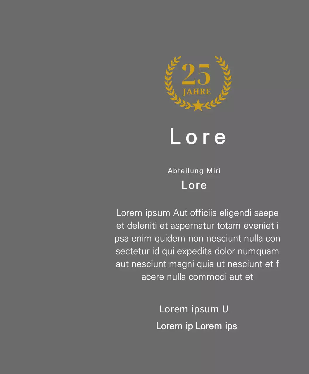 Langlebigkeitsplakette mit goldenen Lorbeeren und Sternen