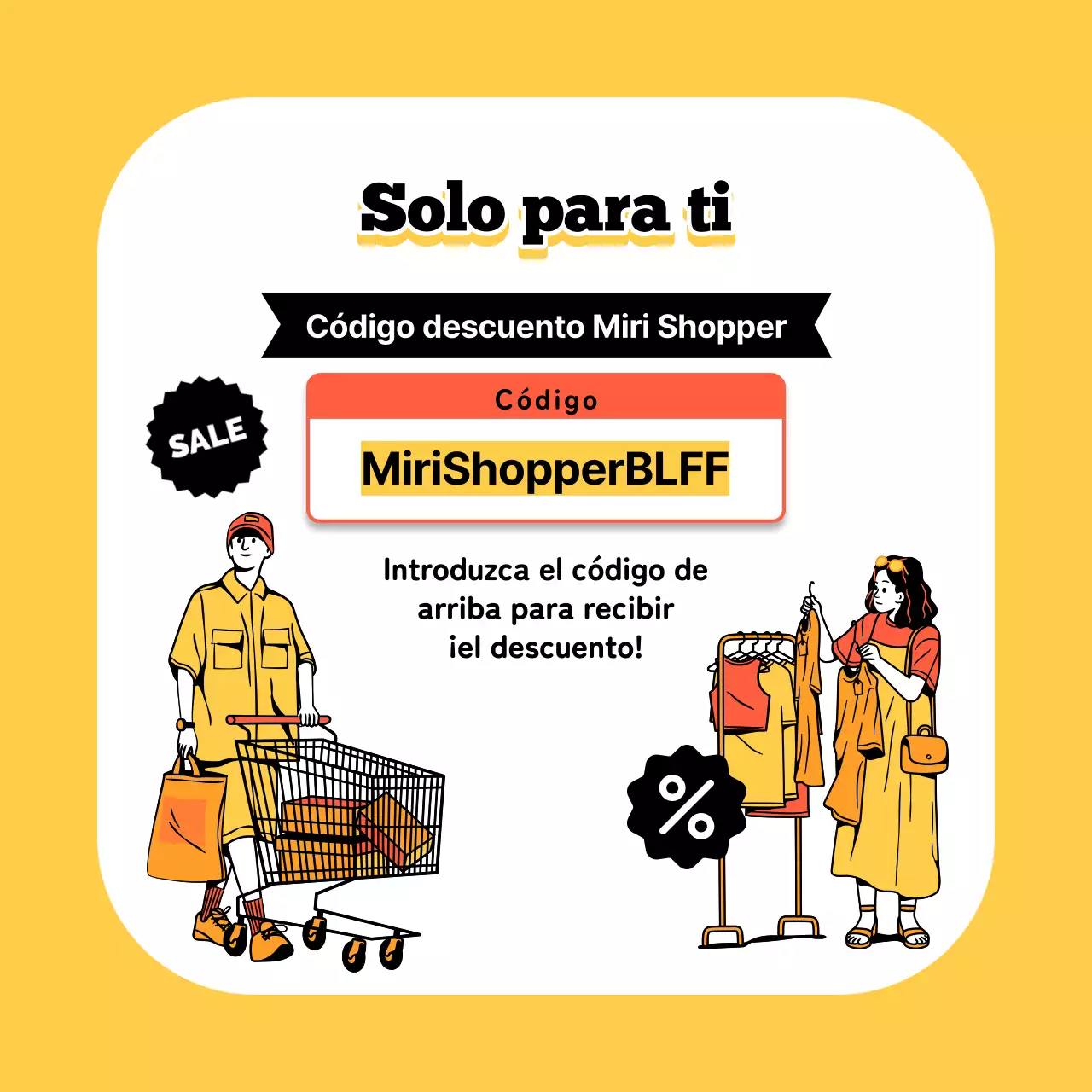 Anuncio de ofertas de Black Friday de moda en amarillo y negro