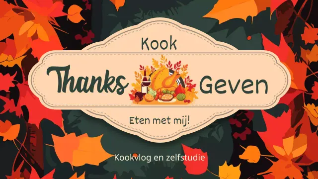Oranje en groene klassieke Thanksgiving Diner Tutorial recept