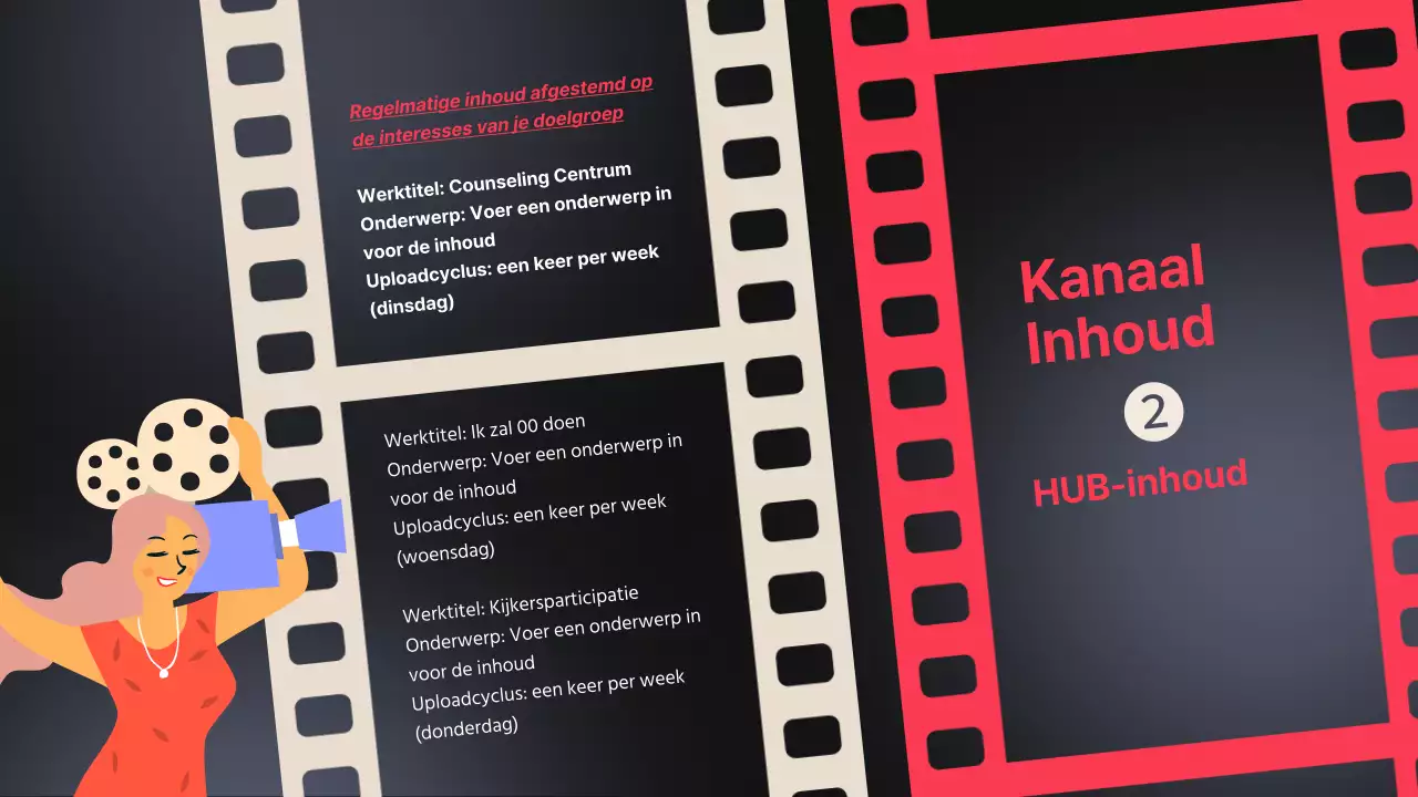 Video-inhoudsplan [Zwart en blauw trendy voorstel voor video-inhoudsplanning